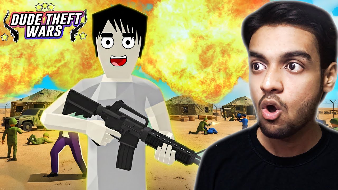 Destroying the Military Base in DUDE THEFT WARS!