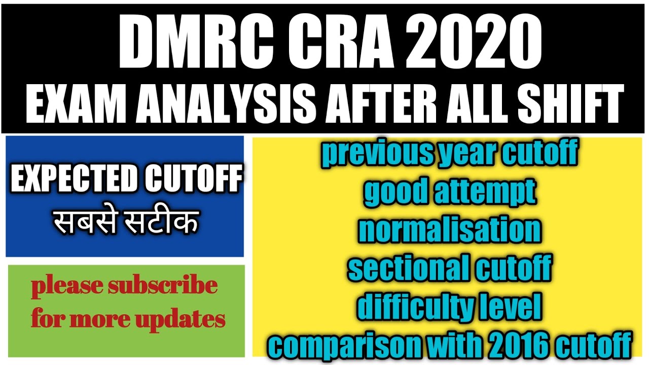 #examportation dmrc cra exam analysis after all shift