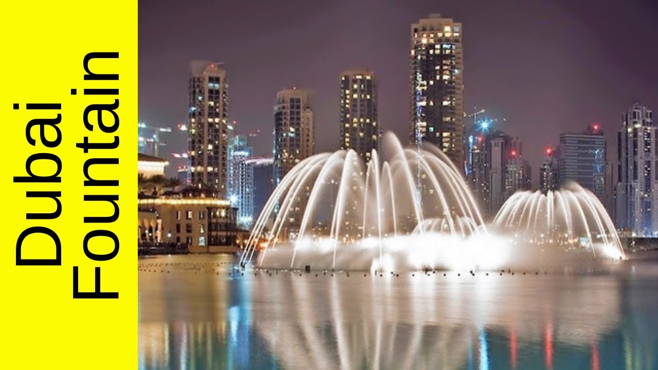 The Amazing Dubai Fountain Show in Dubai.
