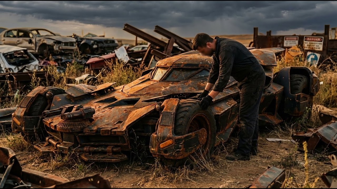 ASMR Car Restoration Full Rebuild of an Old Rusty Black Cyborg Batmobile 2035 | Abandoned to New