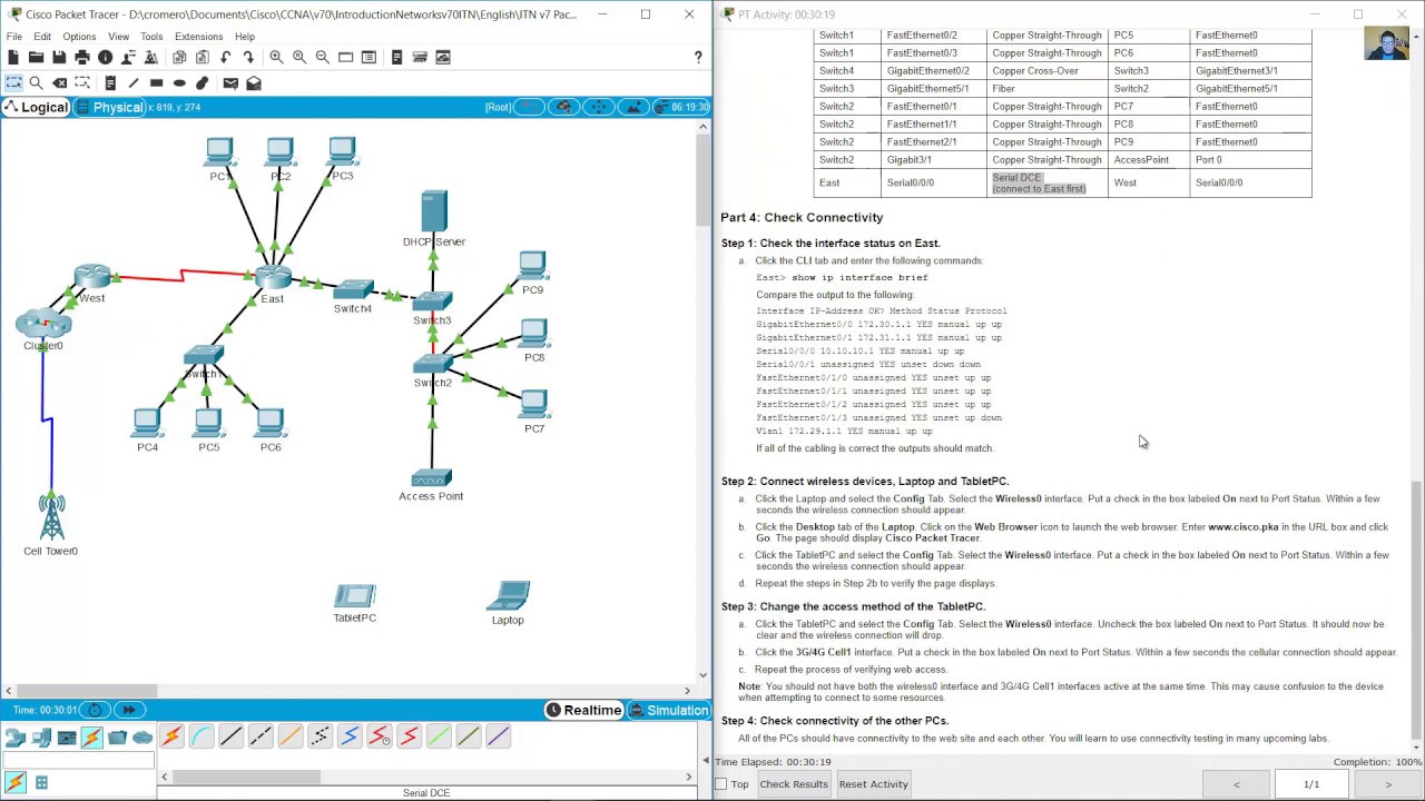 4.7.1 Packet Tracer - Connect the Physical Layer