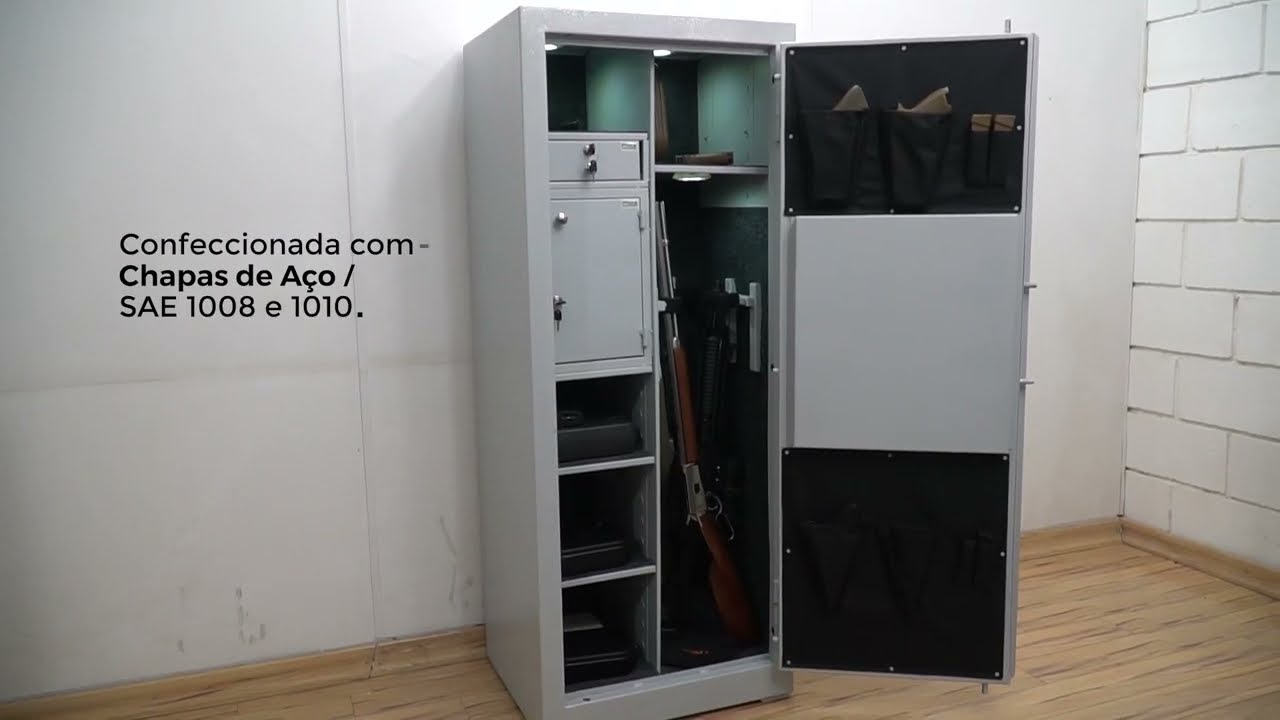 COFRE PARA ARMAS SNIPER R9 DIGITAL PORTINHOLA | PM COFRES