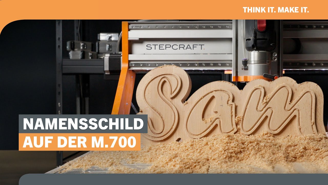 Namensschild fräsen mit der STEPCRAFT M.700 CNC Maschine 🛠️✨