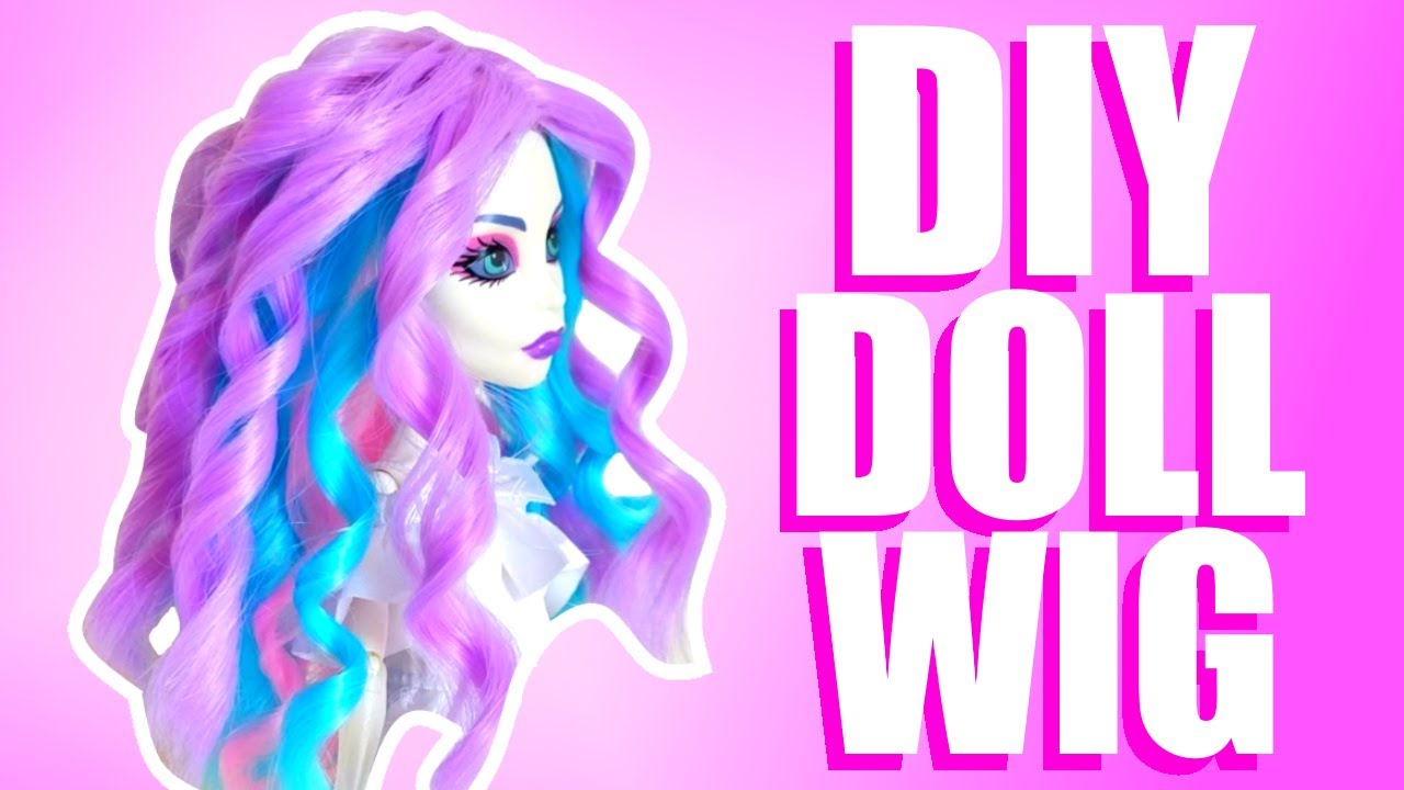 DOLL WIG TUTORIAL! Nylon Hair DIY Glue Wig OOAK