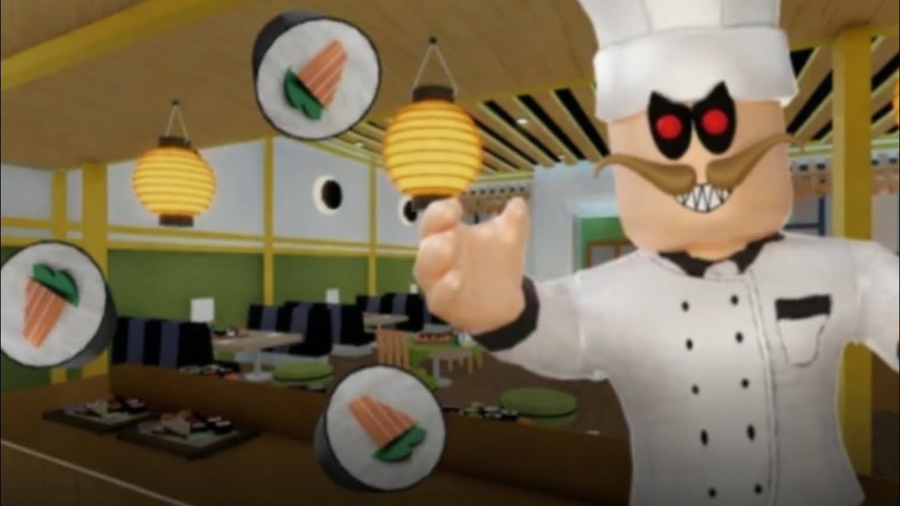 Gw mencoba buat makan Sushi terkenal tapi kokinya... -Roblox Escape the Sushi Restaurant OBBY(NEW)🍣