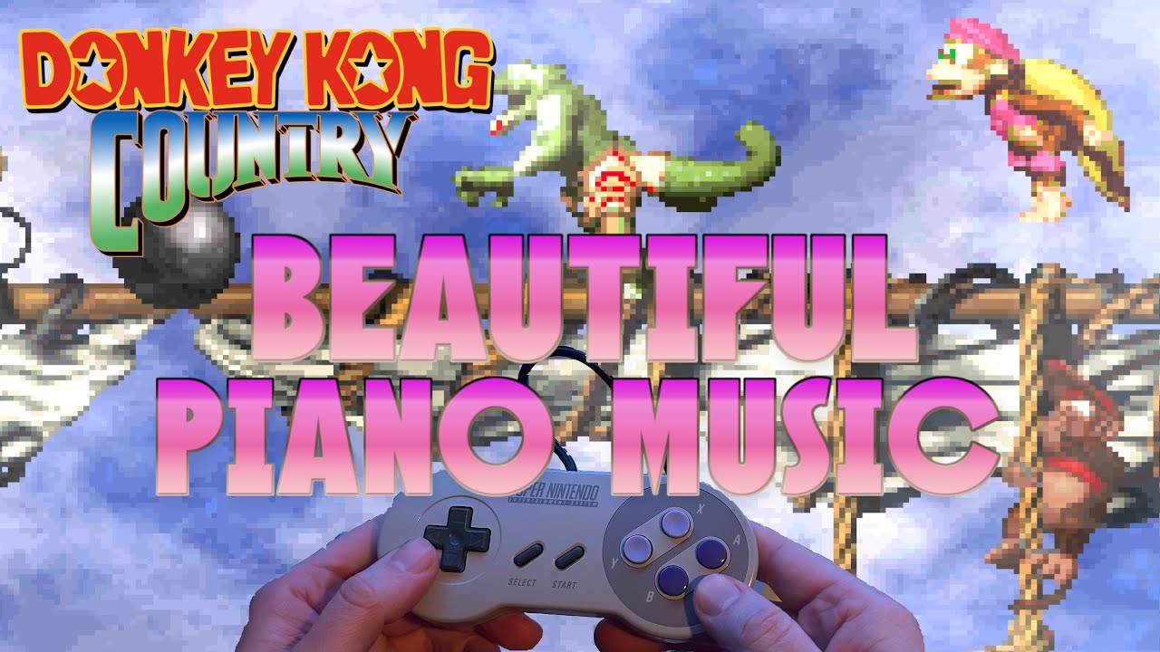 Donkey Kong Country 2 Gameplay with Beautiful Piano Covers - 