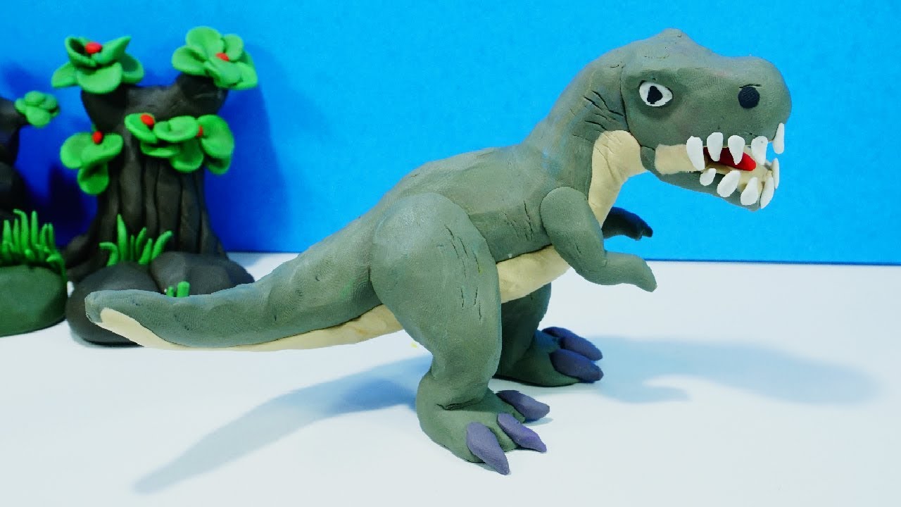 ปั้น ไดโนเสาร์ ทีเร็กซ์ ตัวยักษ์ l How to make T Rex with Play doh from Jurassic World Dinosaurs