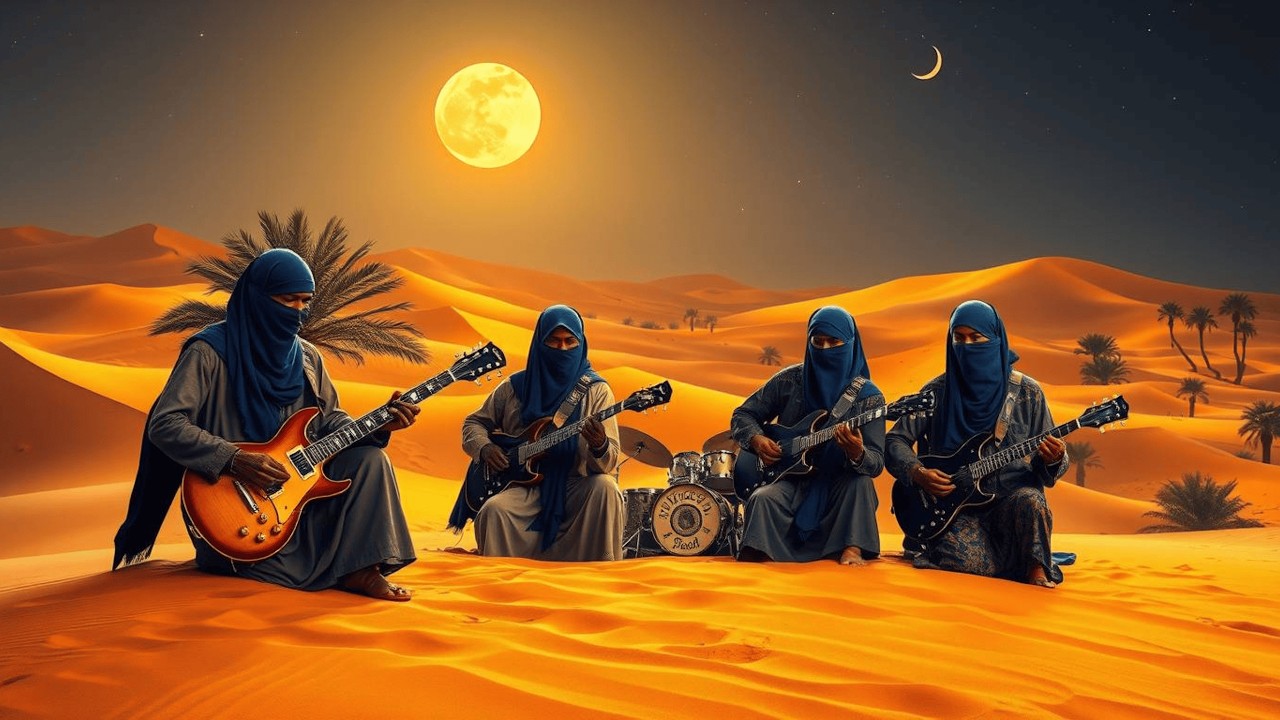 Tuareg Tinariwen Style Sahara Guitar Blues | Beautiful African Meditation Music with Relaxing Nature