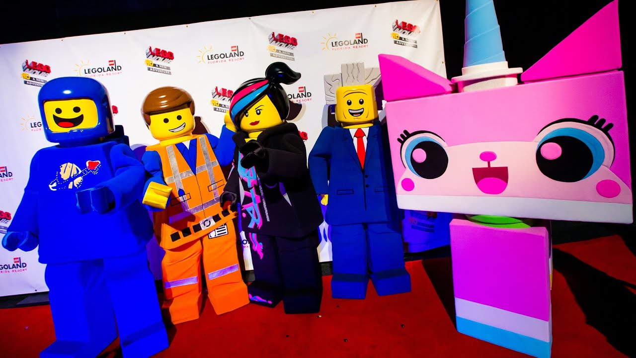 Meeting Unikitty, Emmet, Wyldstyle, Risky Business & Benny at LEGOLAND Florida for 4D Movie Premiere