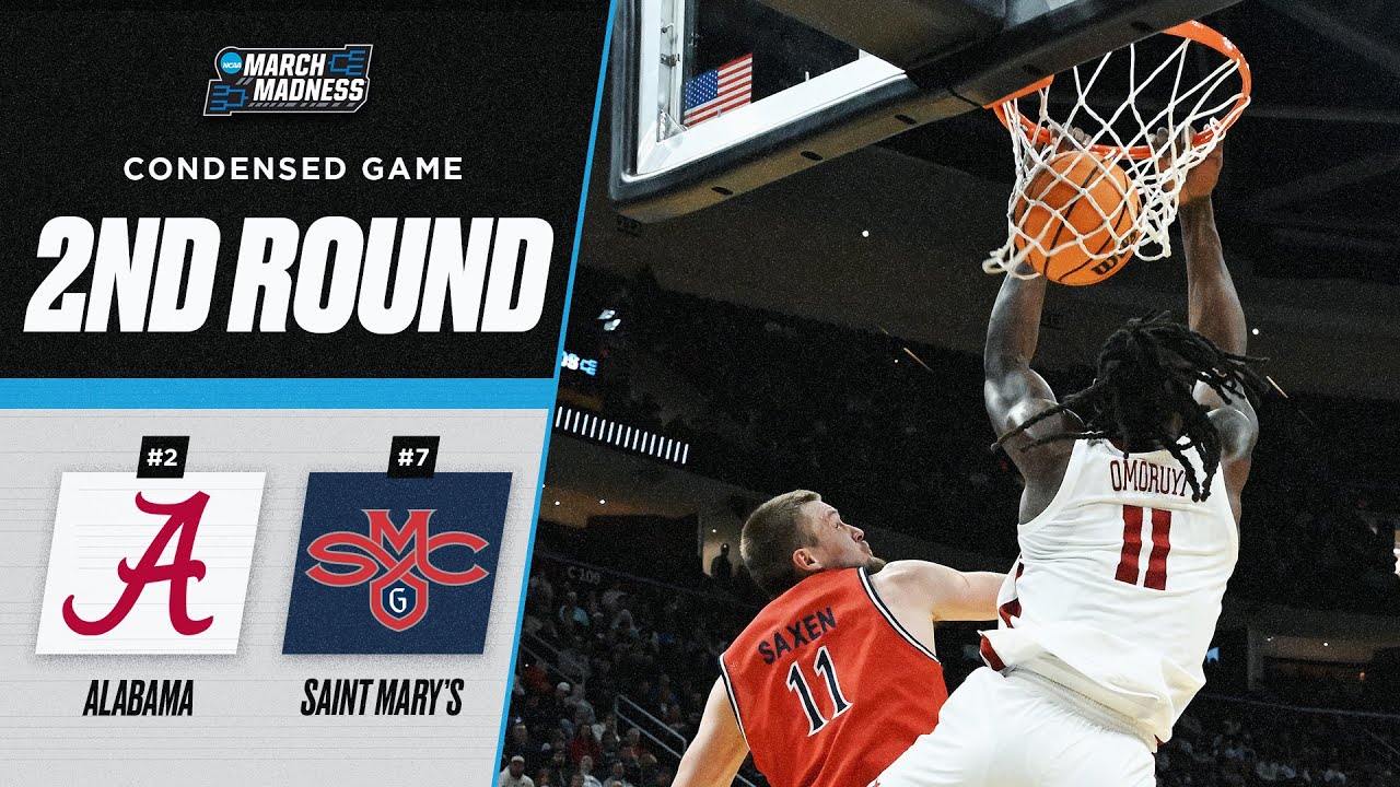 Alabama vs. Saint Mary's - Second round NCAA tournament extended highlights