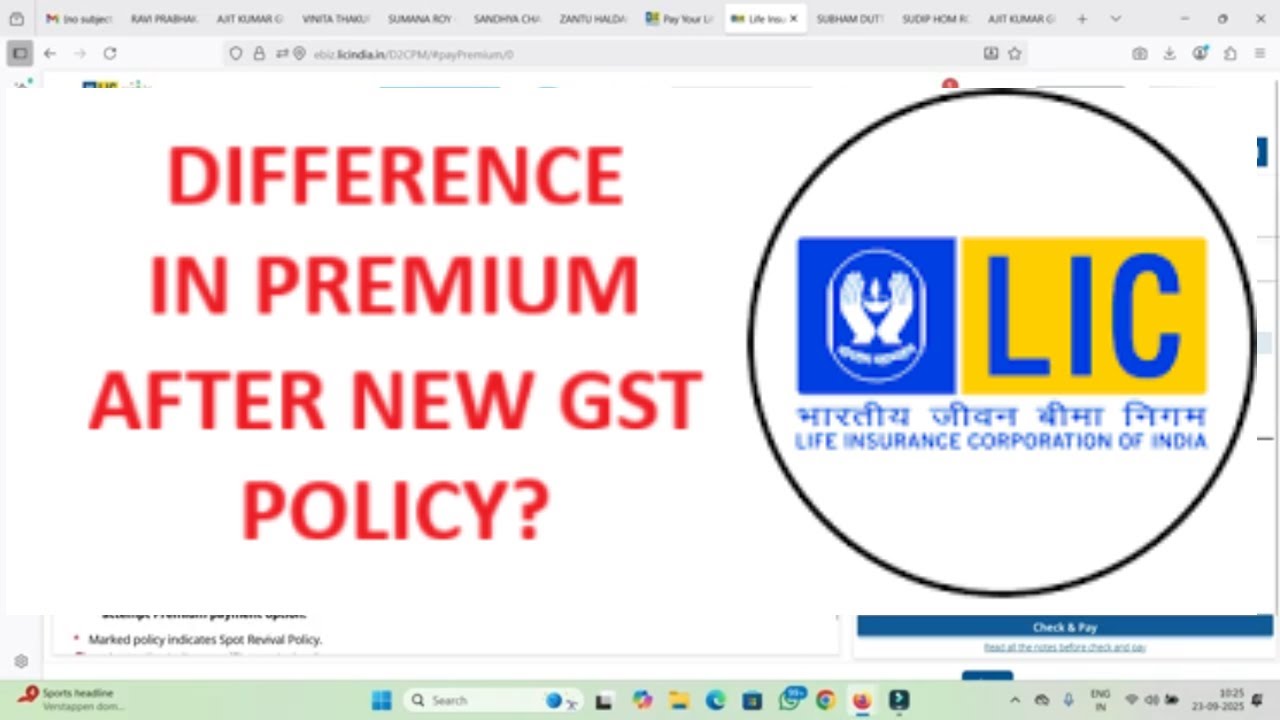 Payment of LIC Premium after new GST Policy | How much GST benefit on LIC premium?