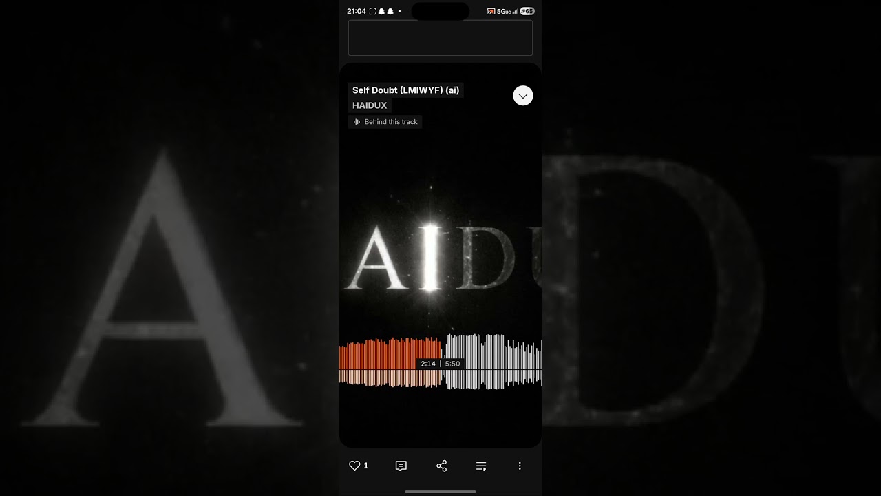 Self doubt (ai) with my own lyrics 