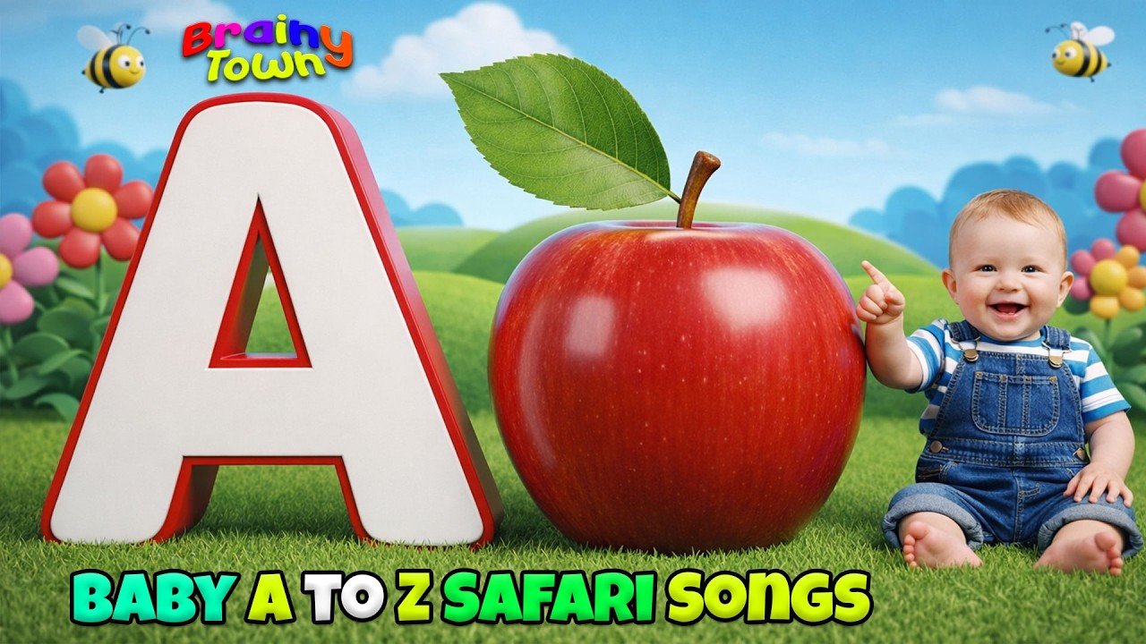 ABC Phonics Songs For Preschoolers Animals Nursery Rhymes Colourful Safari Animals Learn