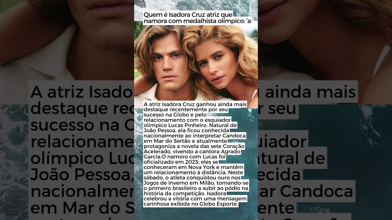 Quem &eacute; Isadora Cruz, atriz que  namora com medalhista ol&iacute;mpico: &lsquo;a