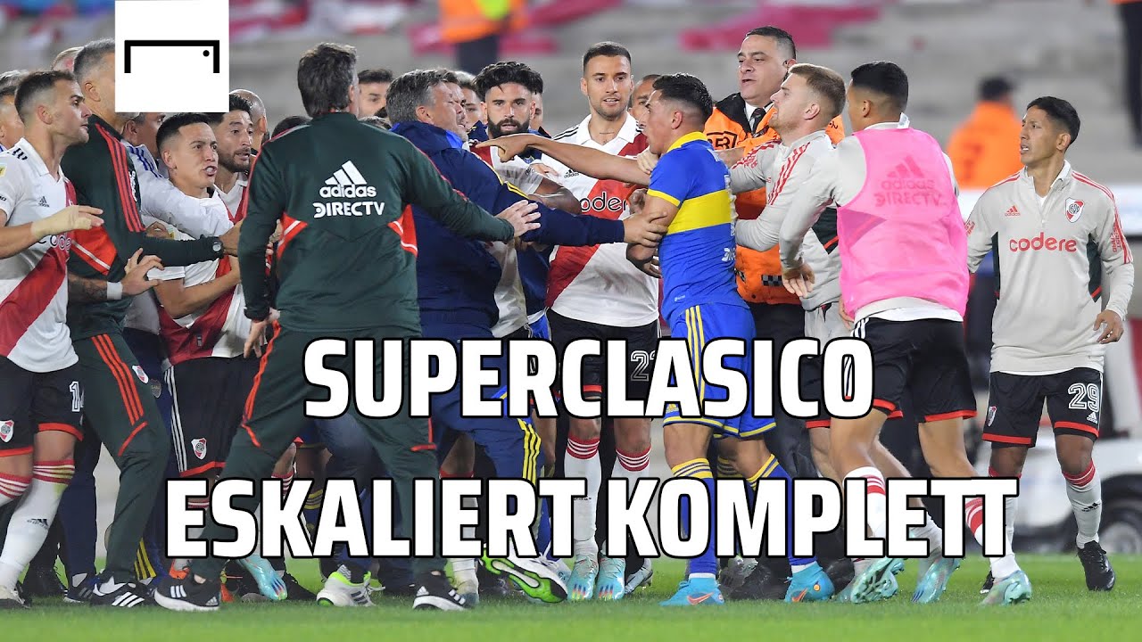 7 Rote Karten im Superclasico! Rudelbildung in der Nachspielzeit | River Plate - Boca Juniors 1:0