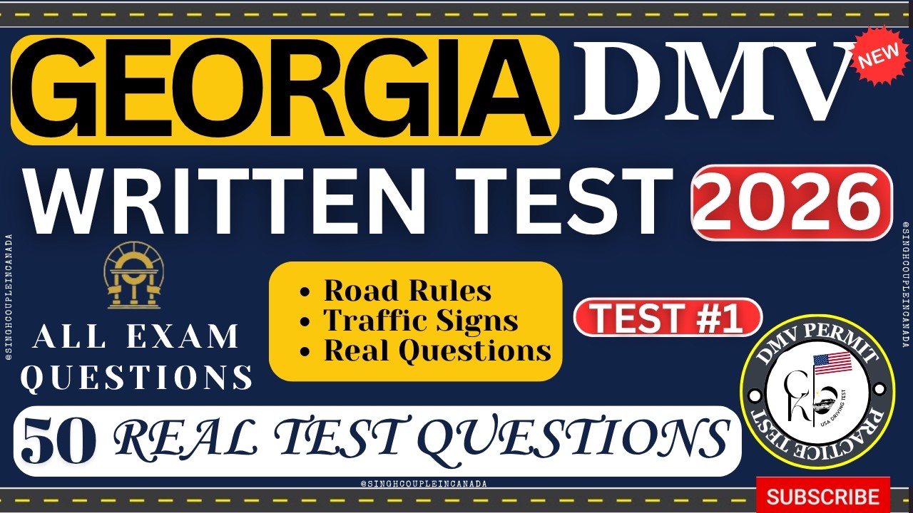 GEORGIA DMV permit test 2026 |  Georgia DMV Written Test 2026 | DDS Georgia Practice Test 2026