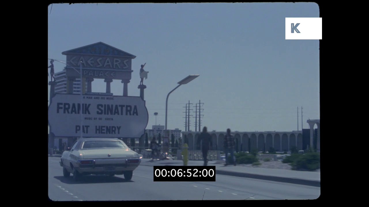 1970s Las Vegas, Daytime Drive, HD from 35mm