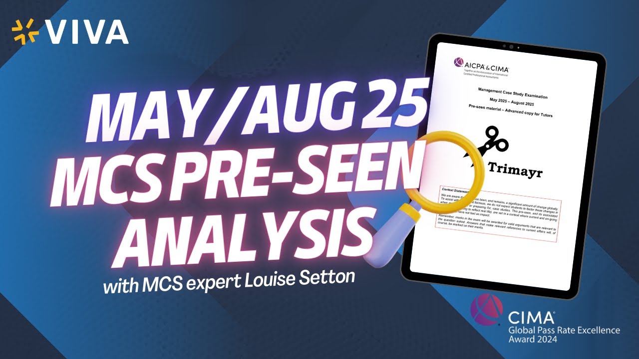 CIMA MCS August 2025 Pre-seen Analysis Part 1 (Trimayr)