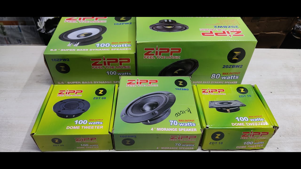 Zipp Items In Stock | Speakers Full Range, Woofers And Mid-range | Tweeters | Basic Review And Model