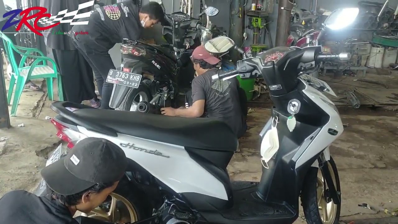 beat old fi pemasangan knalpot copy cms dibengkel zannyknalpot