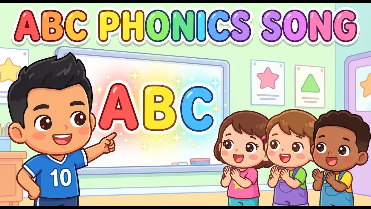 ABC Phonics Song with Coach Rio 🏆 | A to Z Alphabet in a Fun Classroom for Kids (3D/2D Cartoon)