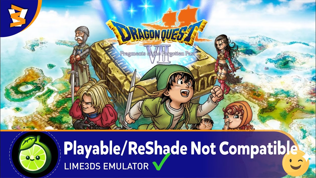 Lime3DS bc1cd10 - Dragon Quest VII (Ultrawide/Vulkan)