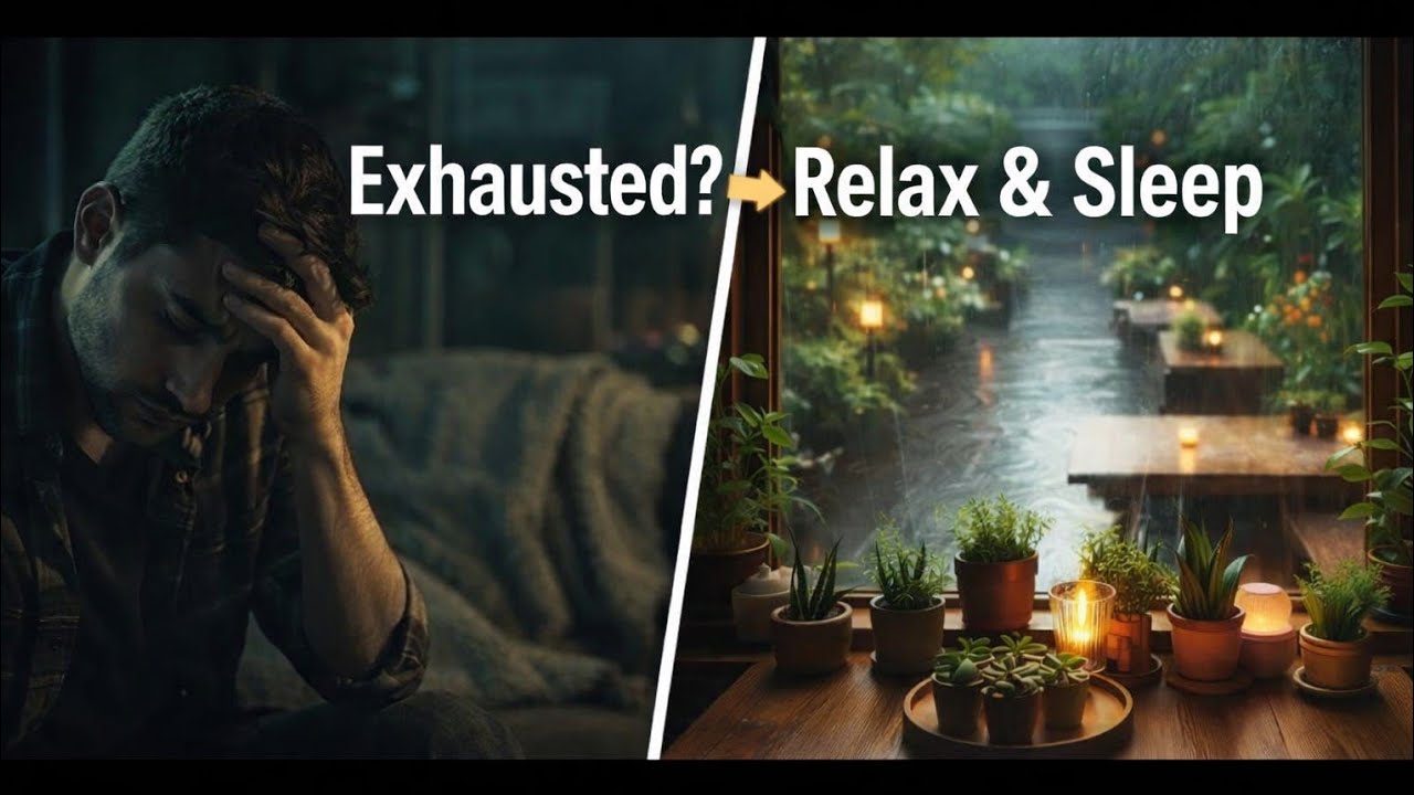 Light Rain on Cozy Evening Window 🌧️ Relaxing Sleep Sounds (30 Min)
