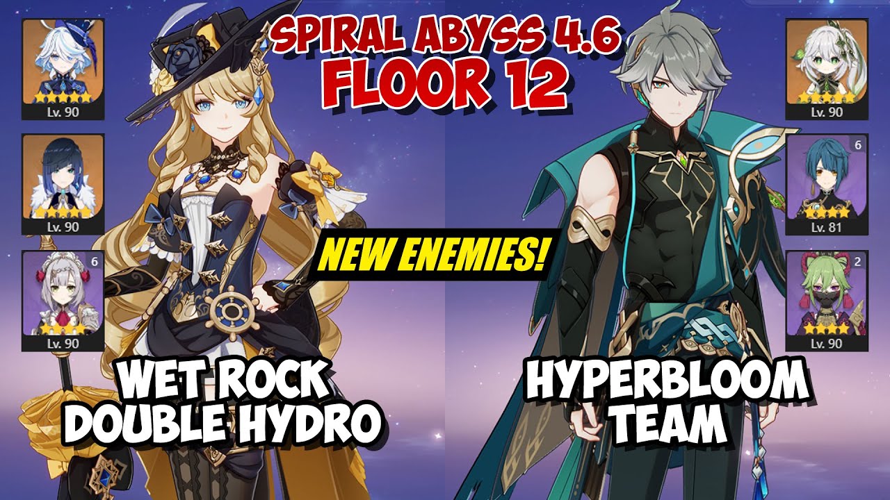 Navia Noelle Wet Rock & Alhaitham Nahida Hyperbloom | Spiral Abyss 4.6