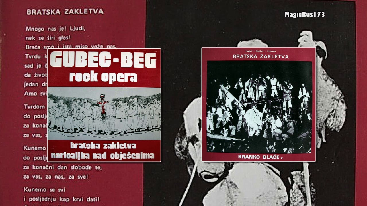 Branko Blaće - Bratska zakletva (iz rock opere Gubec-beg)