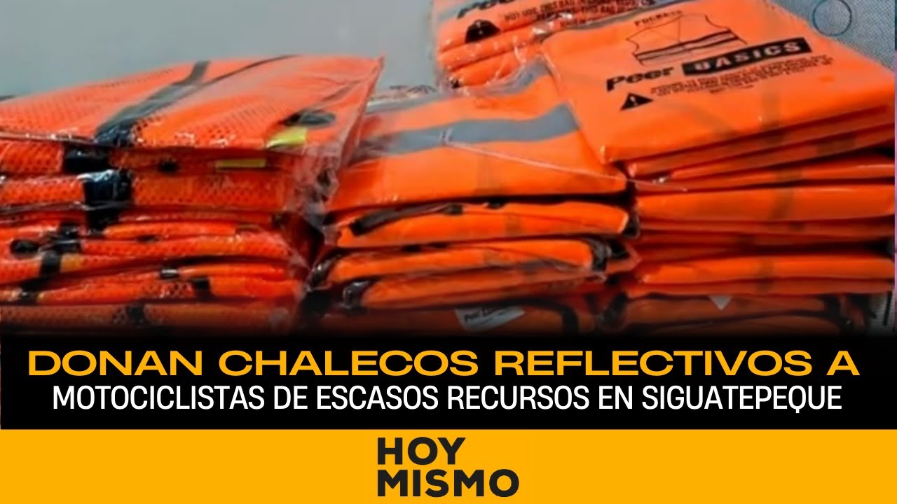 Donan chalecos reflectivos a motociclistas de escasos recursos en Siguatepeque