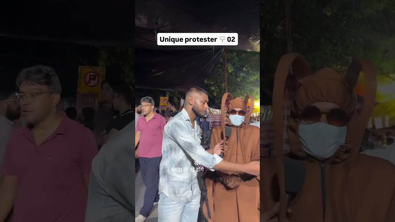 Unique protester at jantar mantar Cjp #viral #ख़बर1इंडिया #cjp #jantarmantar