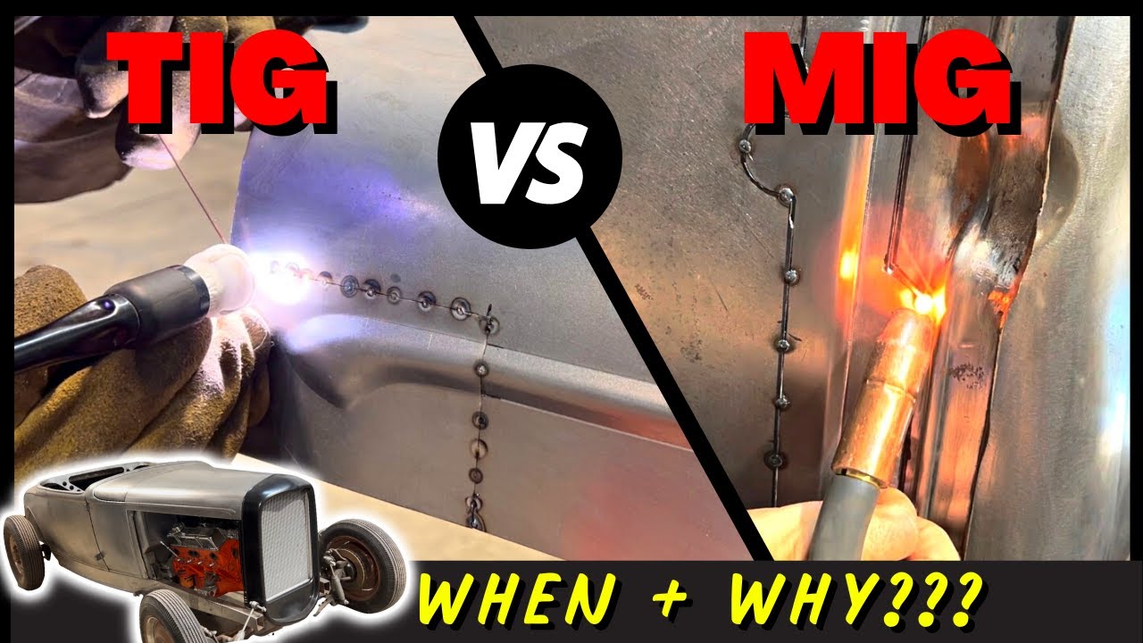TIG vs MIG Welding Sheet Metal - How & When to Use Them!! Roadster Hood + Cowl (Part 3)