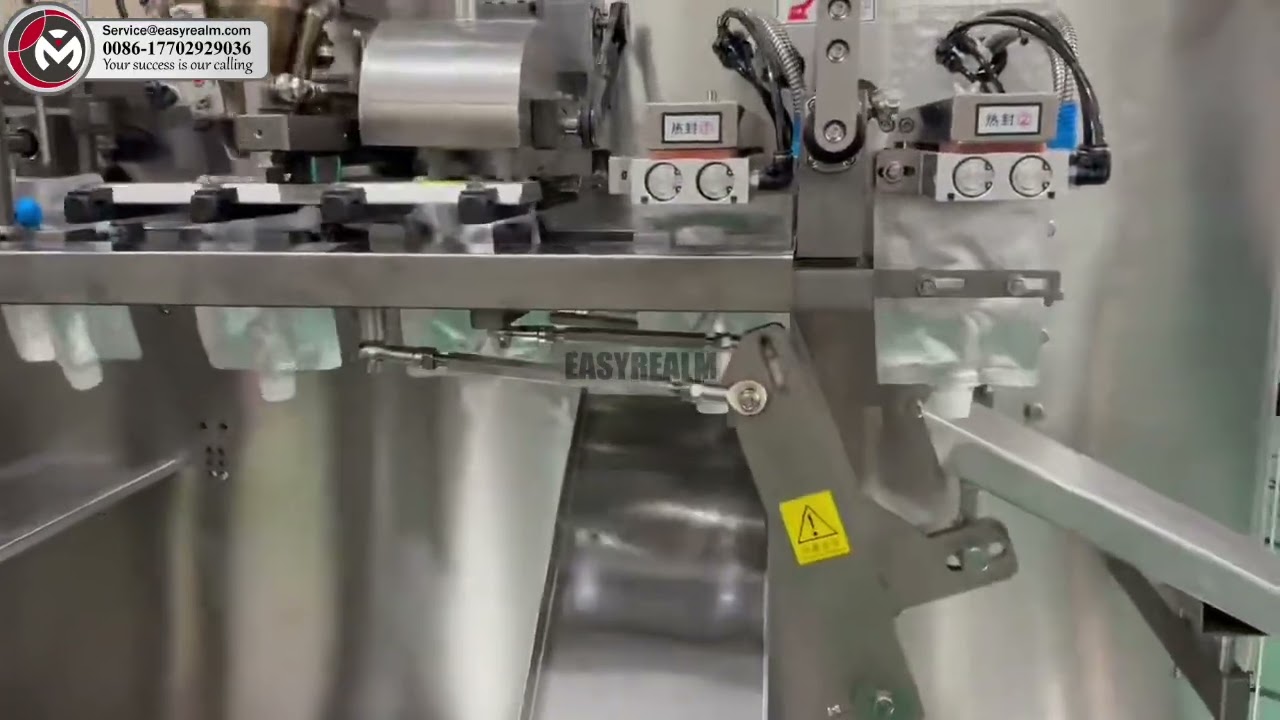 automatic spout pouch powder filling machine | premade spouted doypack powder filler packing machine