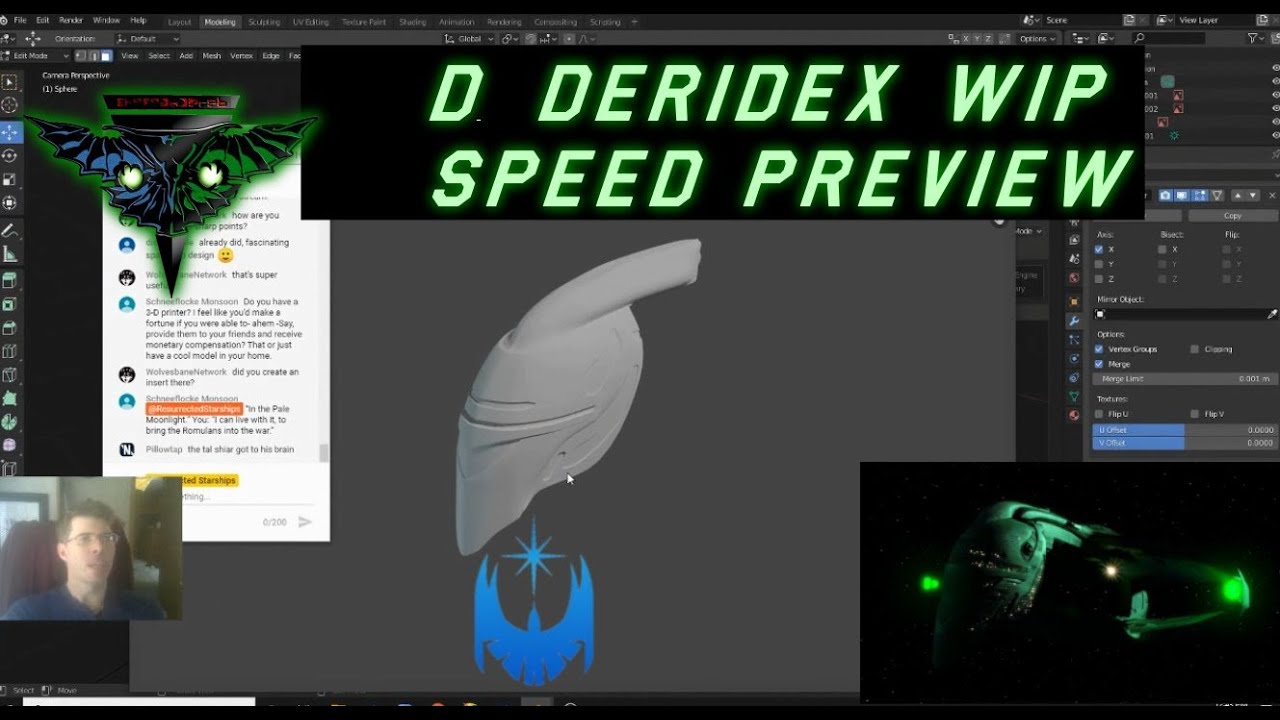 Fast Motion Modeling a Romulan D'Deridex - Making the Head!