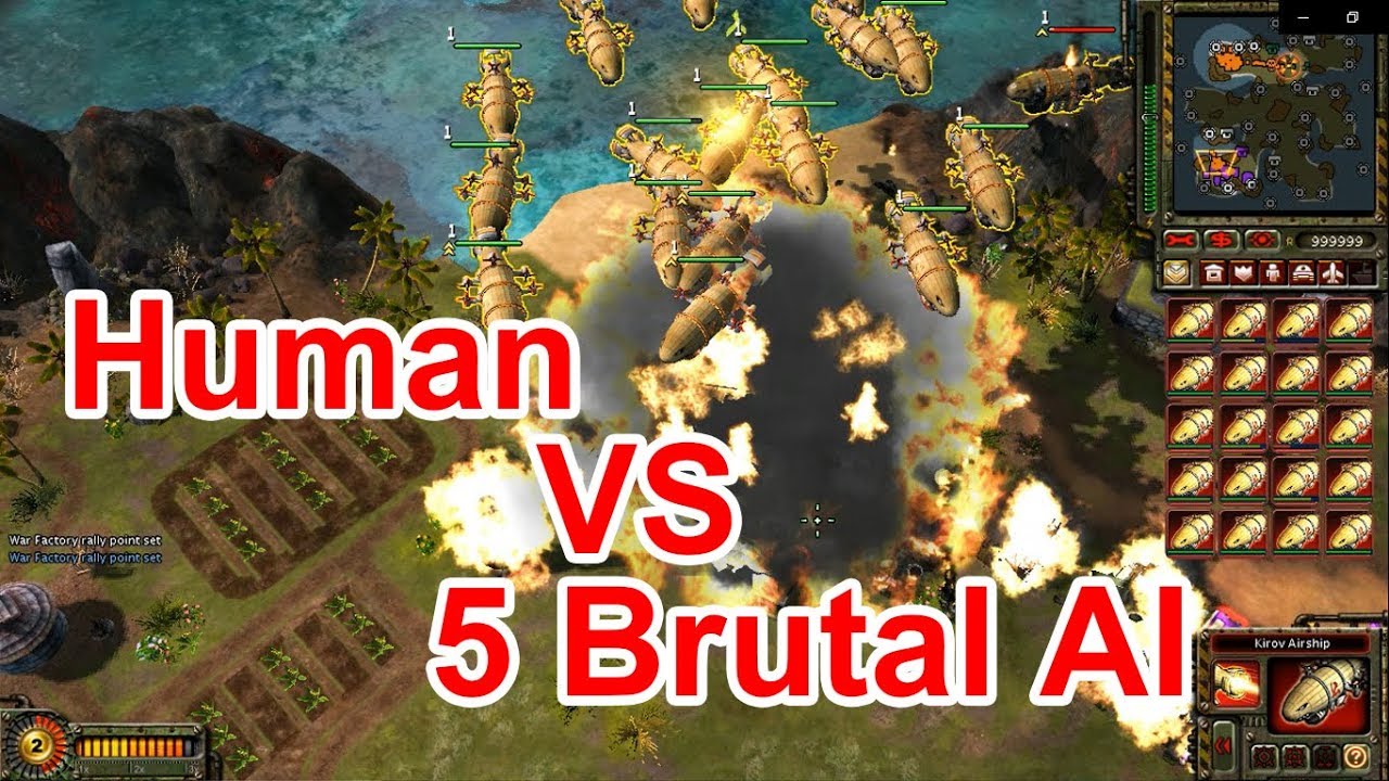 Red Alert 3 Soviet - 1 vs 5 Brutal AI