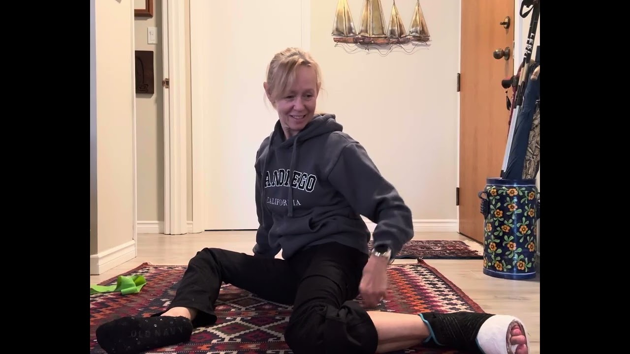 Post Op floor stretches, exercises day 6 bunion surgery
