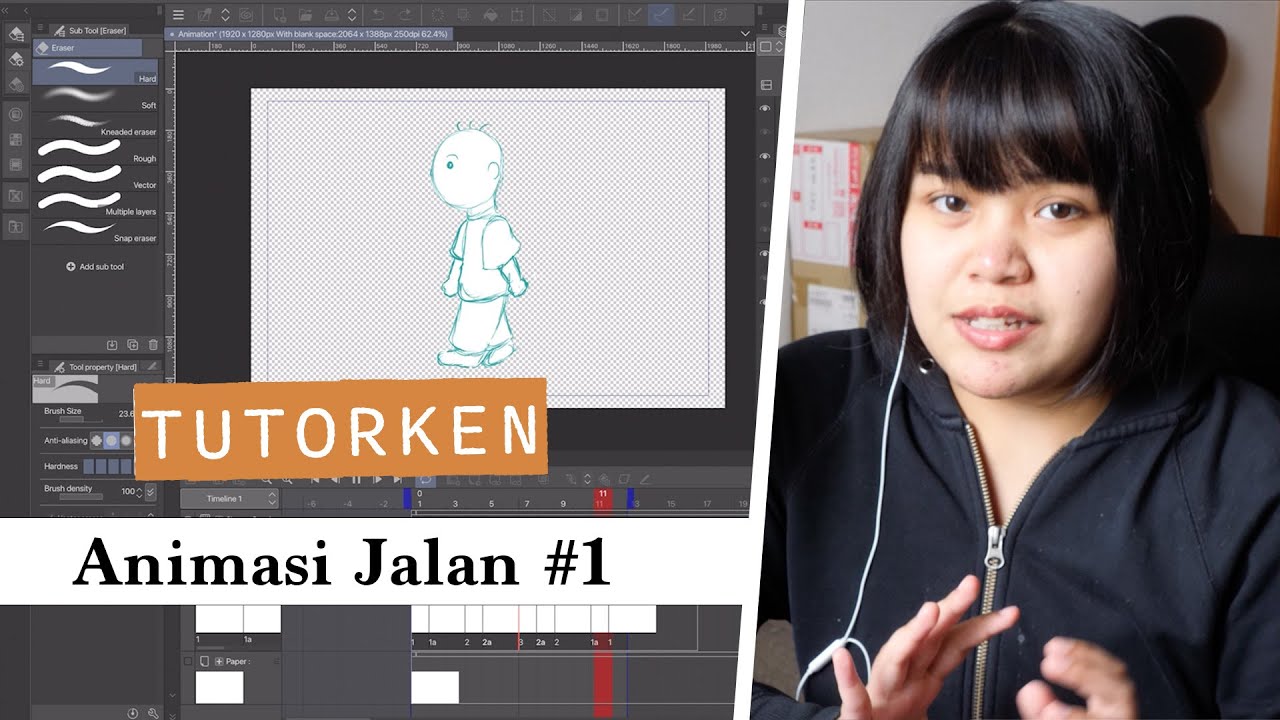 TRIK CEPAT ANIMASI JALAN Tutorial CLIP STUDIO PAINT | Animasi Jalan: Bagian 1 | #TUTORKEN Ep4