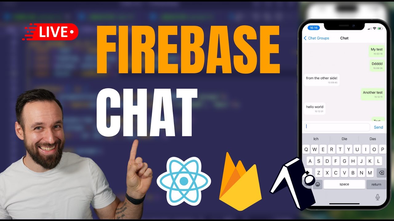 🔴 LIVE CHAT with React Native, Firebase & Expo