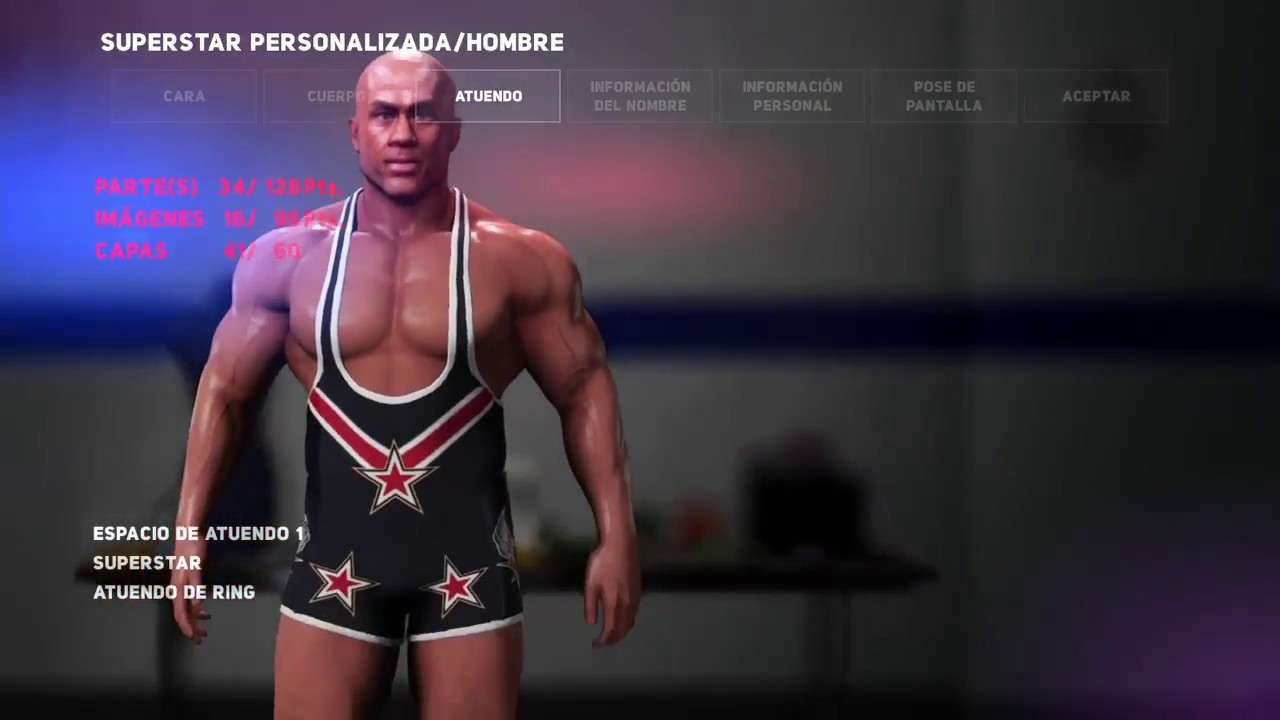 WWE 2k18 - Como hacer a KURT ANGLE (CAW) en la edición normal del juego.
