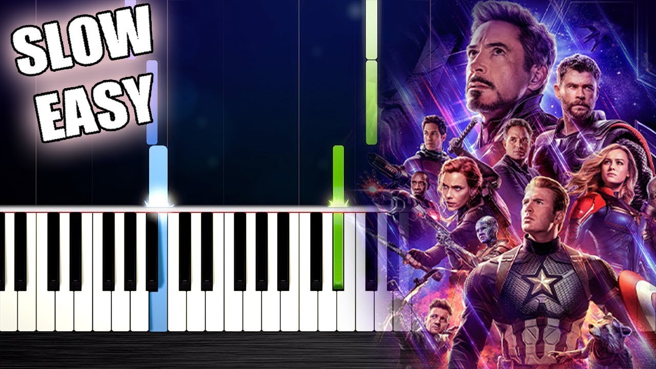 Avengers: Endgame- Portals - SLOW EASY Piano Tutorial by PlutaX