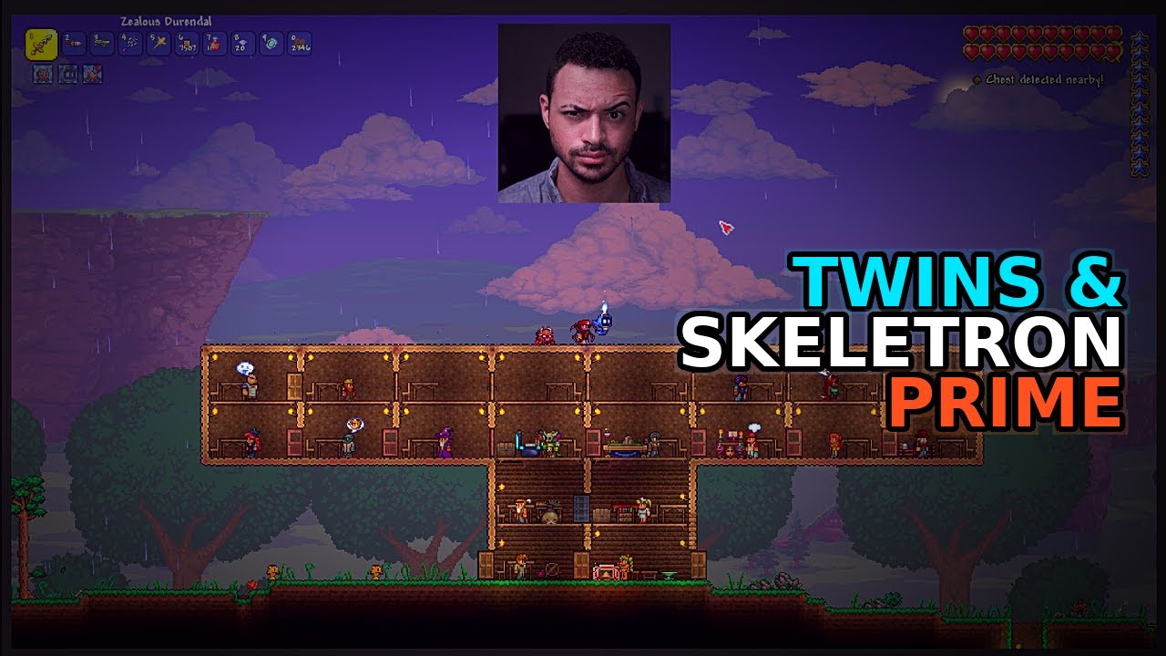 TERRARIA 1.4.5: Can I Beat the TWINS & Skeletron Prime? (Portrait)