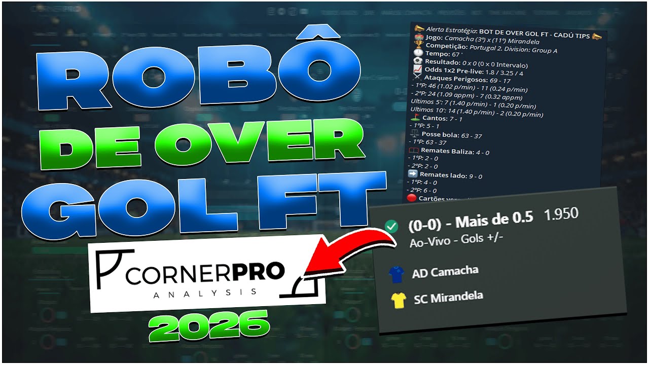 CORNERPRO - ROB&Ocirc; de OVER GOL FT - Cad&uacute; Tips