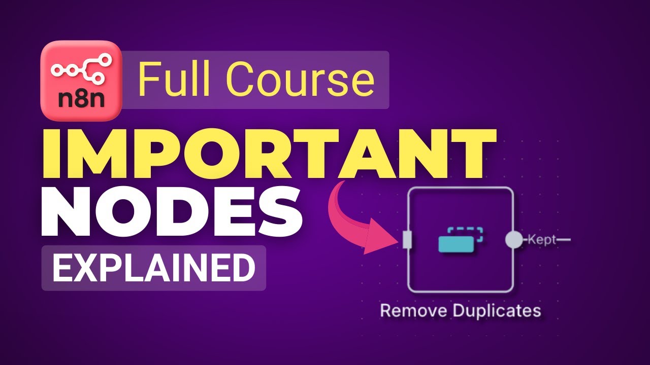 How to Use Remove Duplicates Node in n8n | Clean Your Data Fast | n8n Course Tutorial