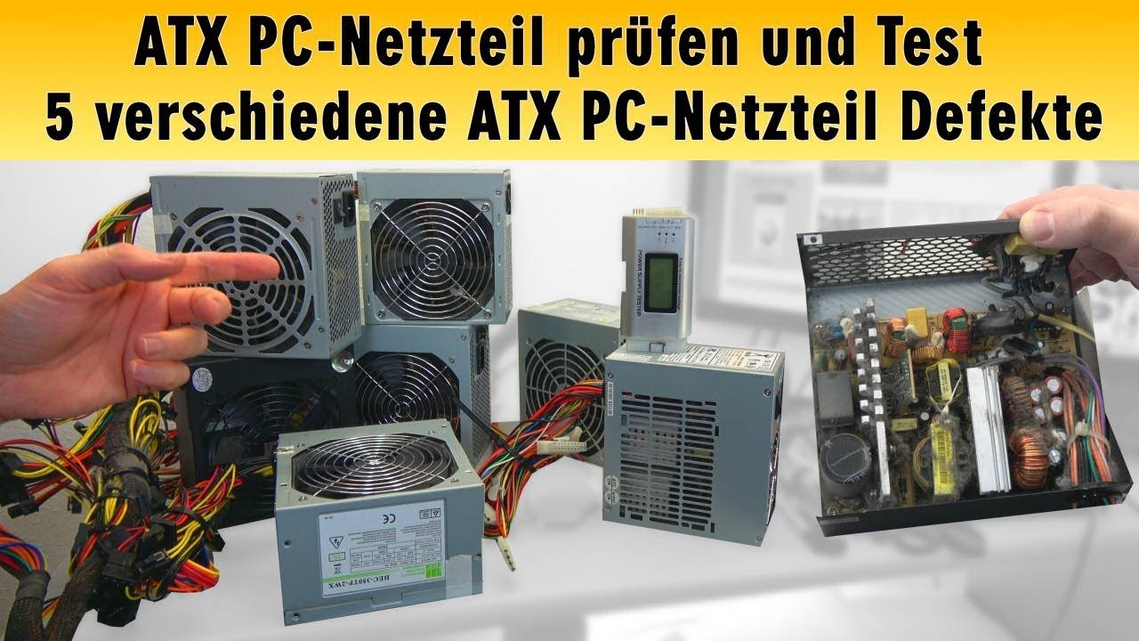 ATX PC-Netzteil prüfen und Test - 5 verschiedene Computer Netzteil Defekte - [4K]