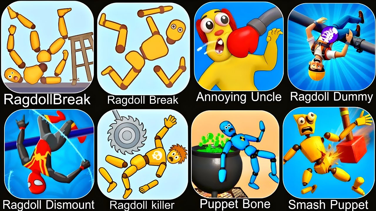 Kick the Buddy,Ragdoll Break,Kick& Break,Ragdoll Dummy,Puppet Bone,Ragdoll Fall,Annoying Uncle Punch