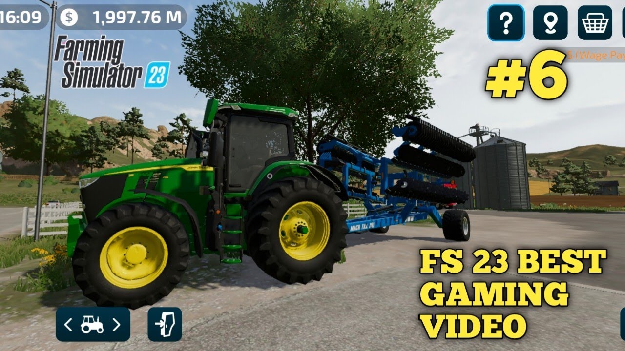 Farming simulator Fs23 Harvesting with a John Deere tractor  fs23 🔥#6