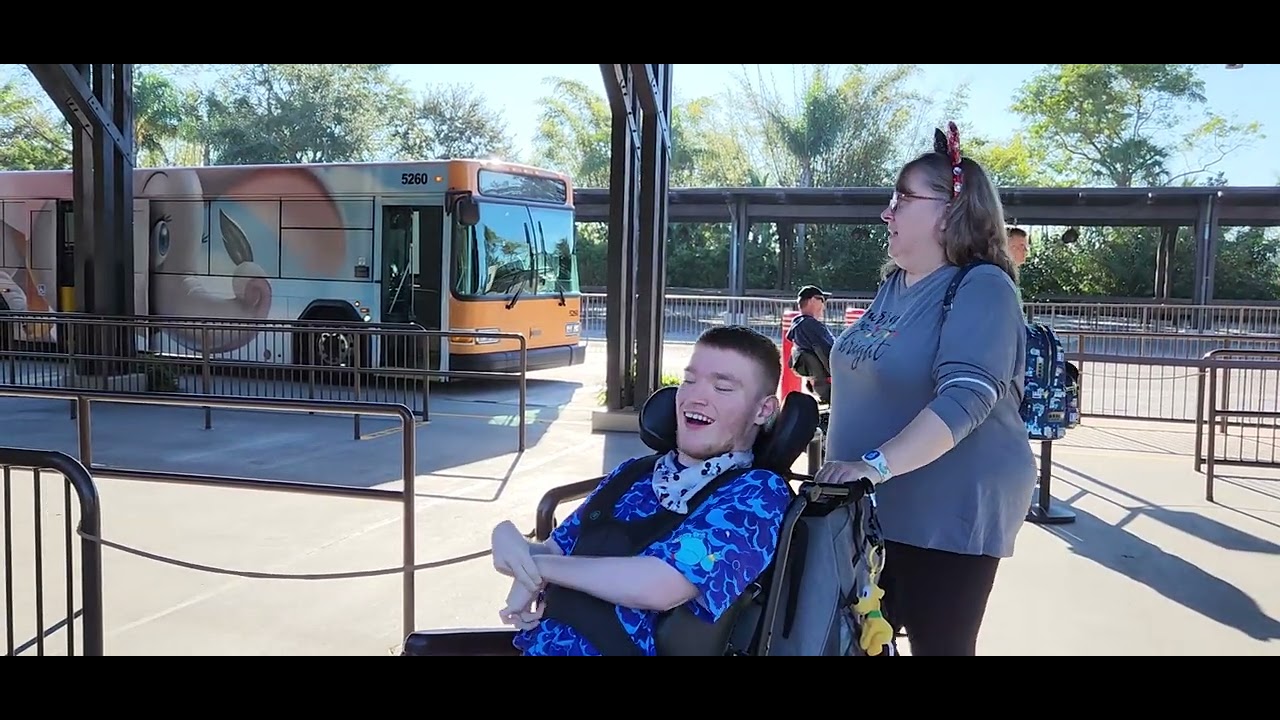 Sam rides bus from Animal Kingdom back to the Beach Club Resort @ Disney World @onthatnote