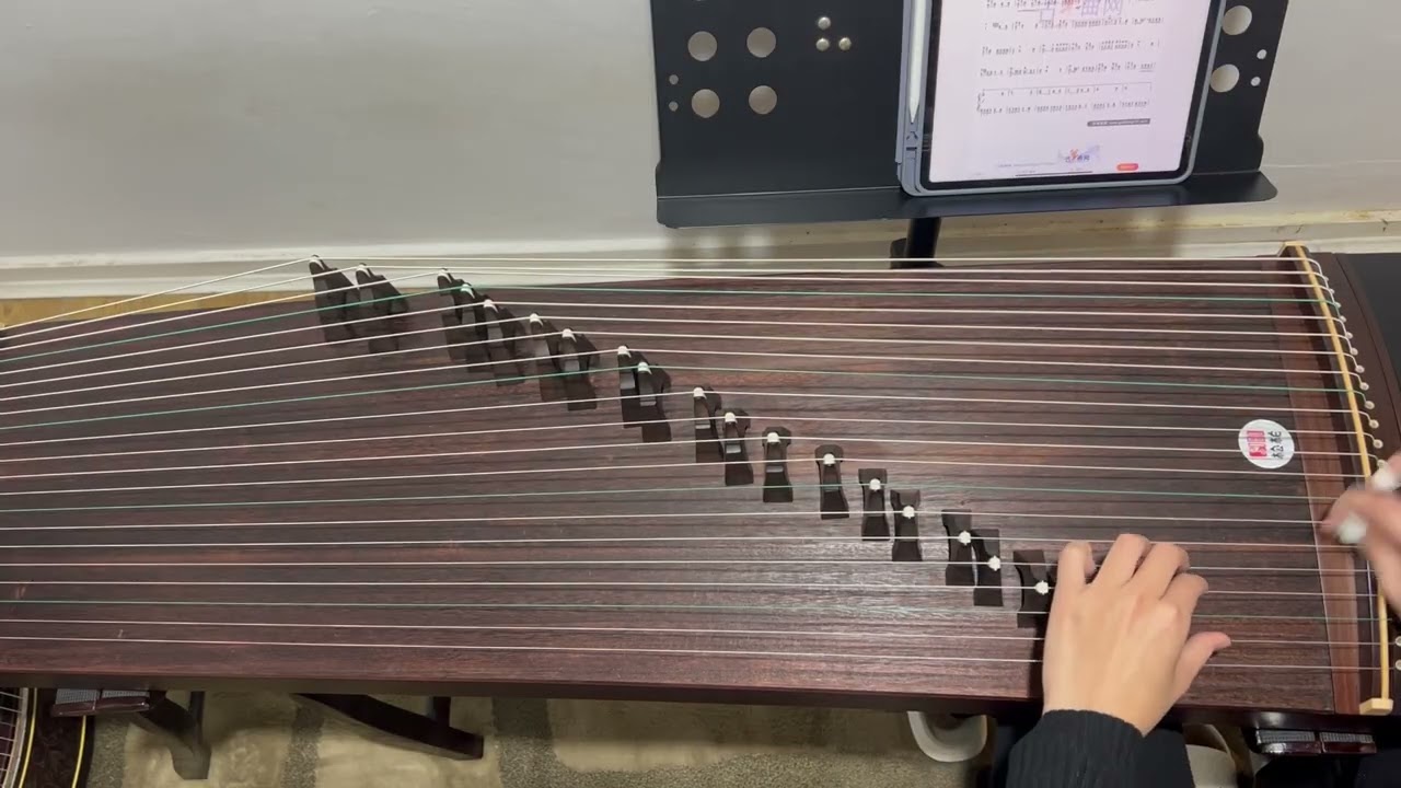 Guzheng Spring Comes to Snowy Mountain 古箏 - ￼雪山春曉 50bpm跟練 Follow Along 