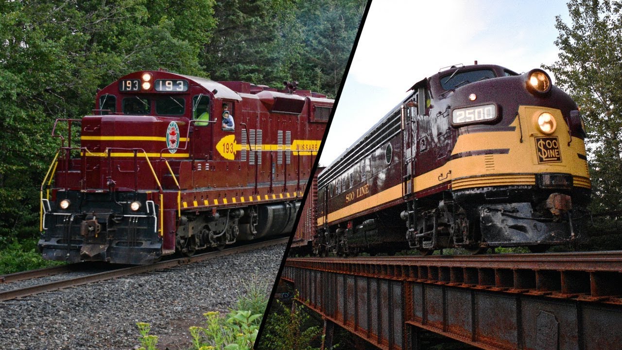 DMIR 193 and SOO 2500 on the North Shore Scenic Railroad - Lake Superior Railroad Museum