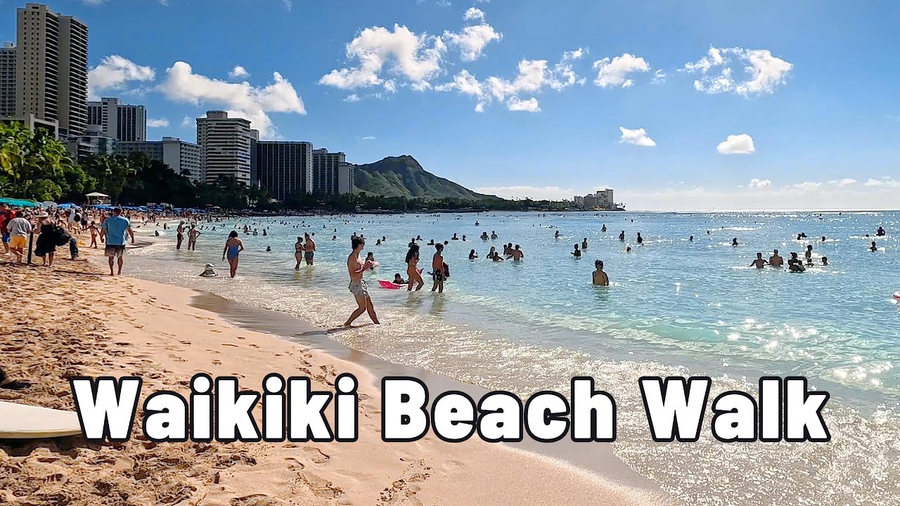 Waikiki Beach Walk &ndash; Oahu, Hawaii  4K Walking Tour